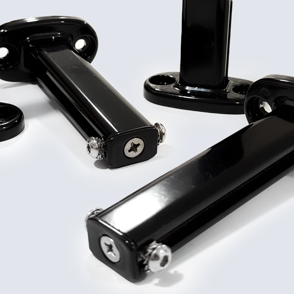Black trough light brackets