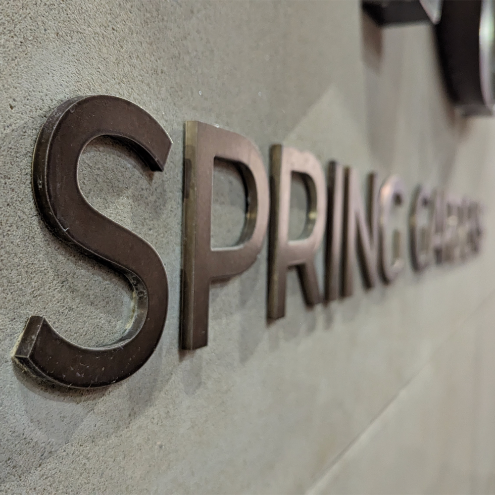 Bespoke Metallic Effect Coloured Acrylic Flat Cut Letters