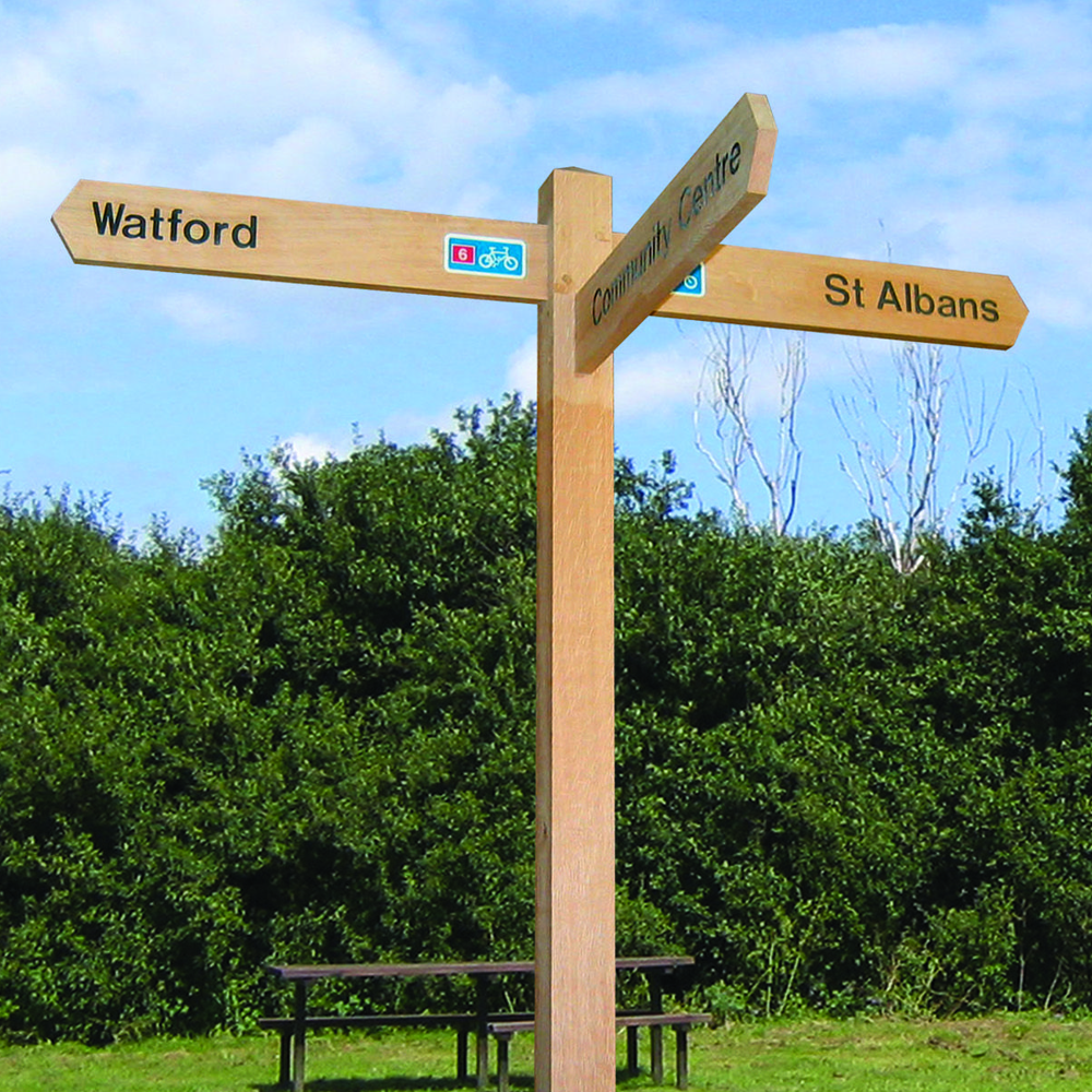 Bespoke Wooden Fingers Post Sign