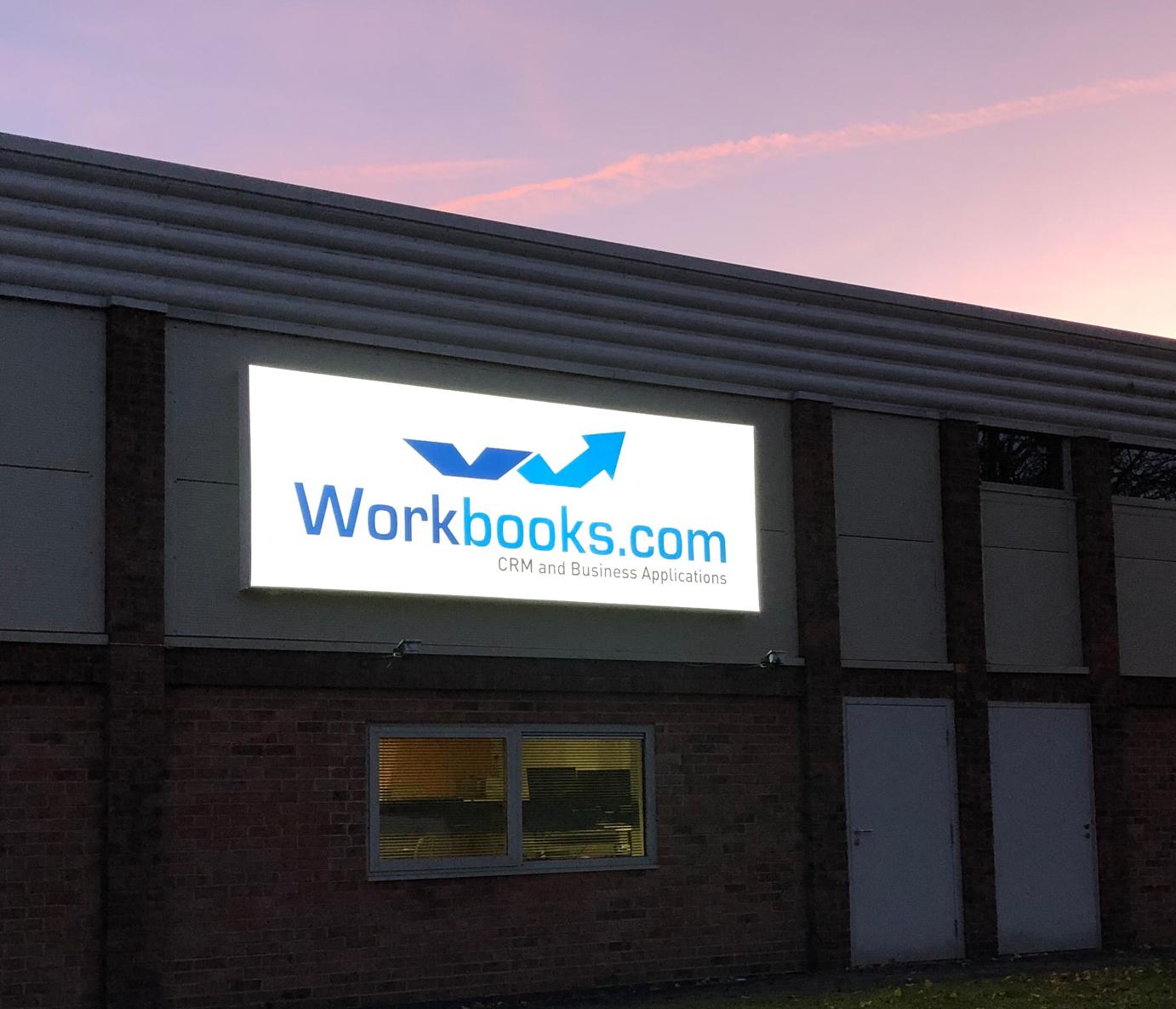 Illuminated Flex Face Sign on Office Exterior