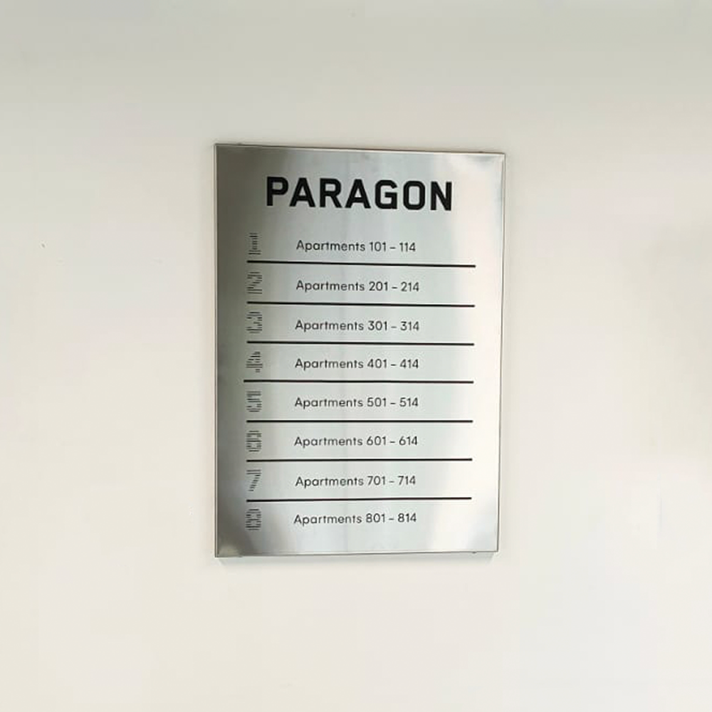 Polished Stainless Steel Metal Plaque