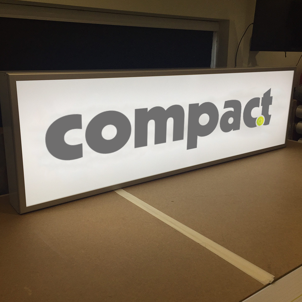 Silver Anodised Wall Mounted Lightbox Sign