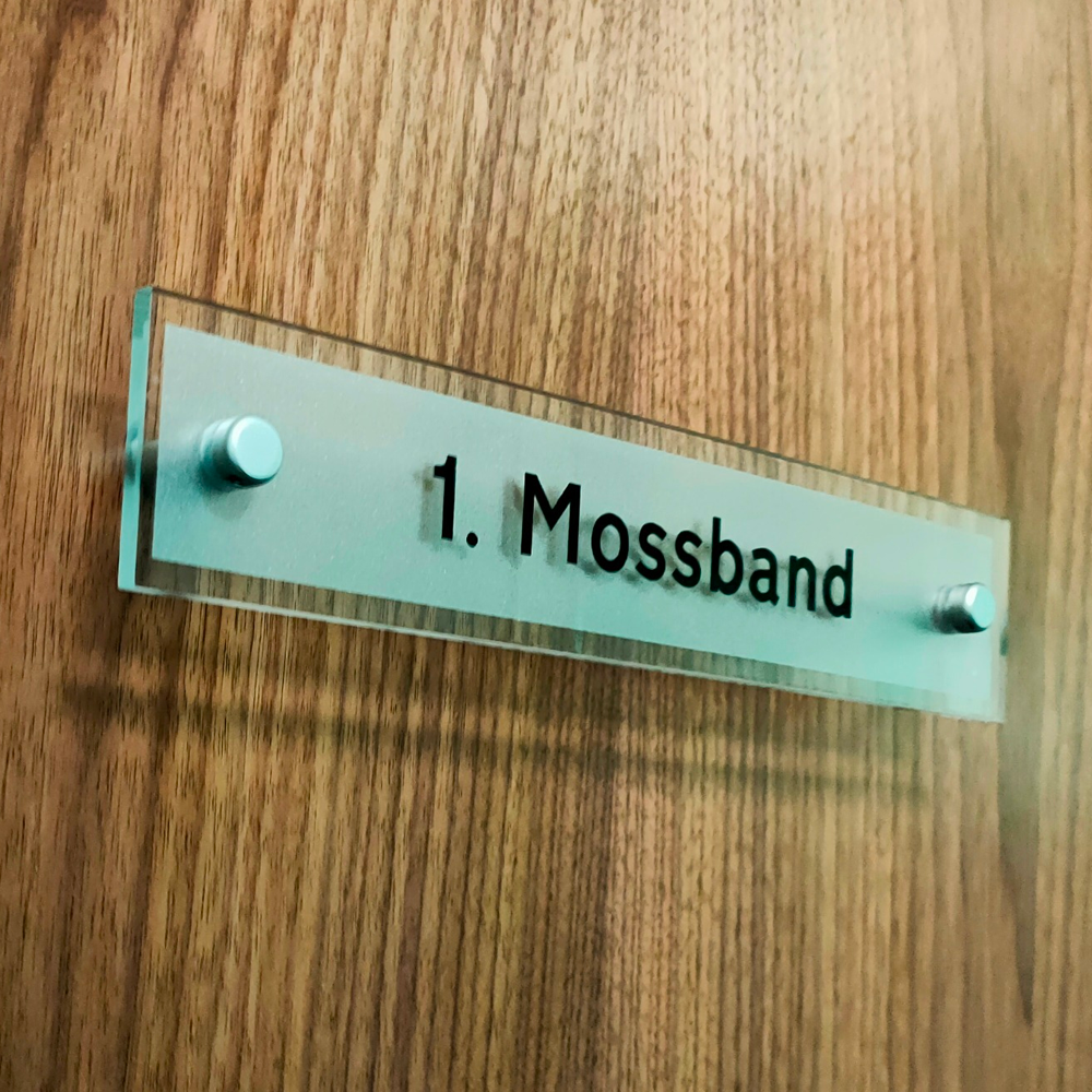 Bespoke Acrylic Plaque backed with Frosted Etch