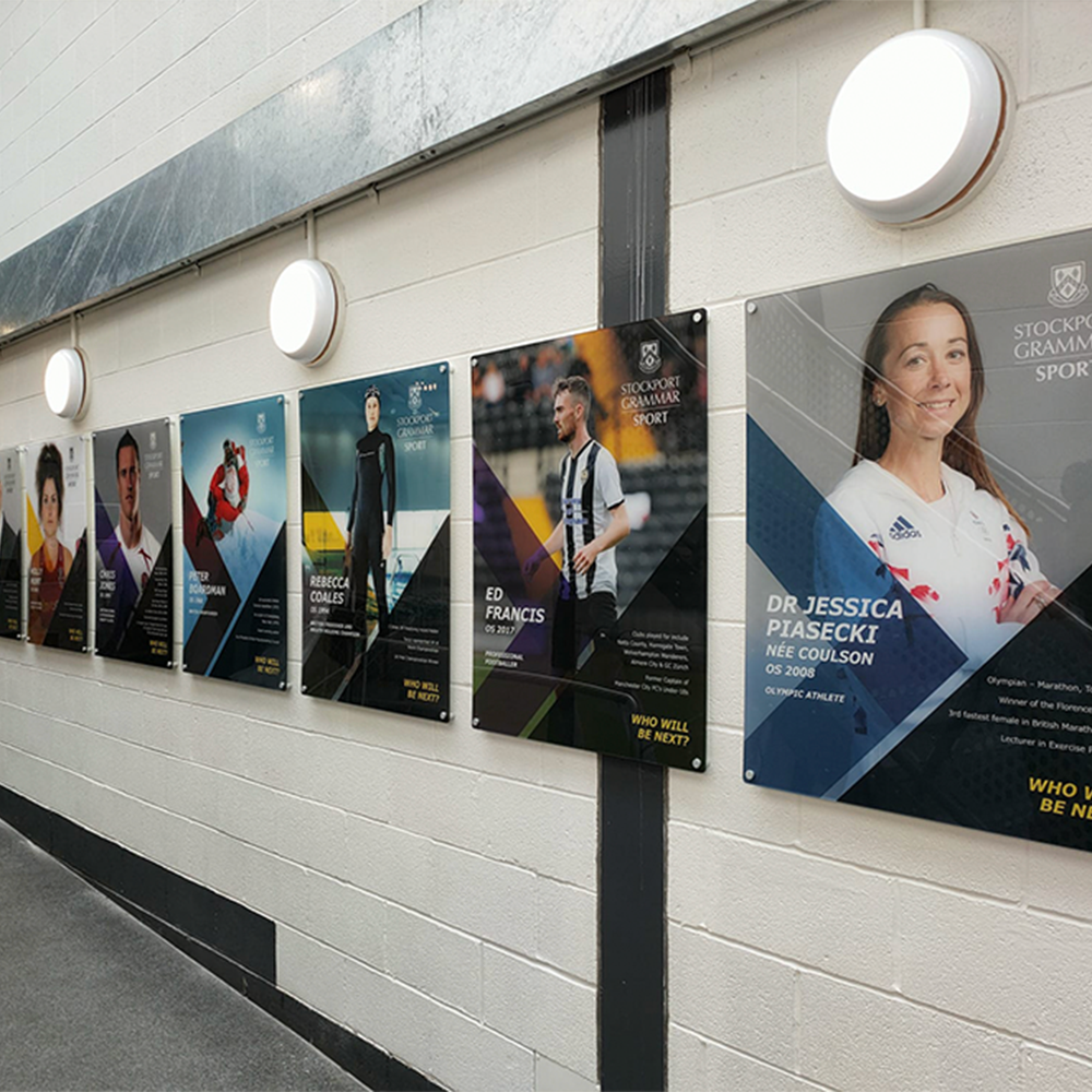 Acrylic Plaques with Solid Colour Backgrounds