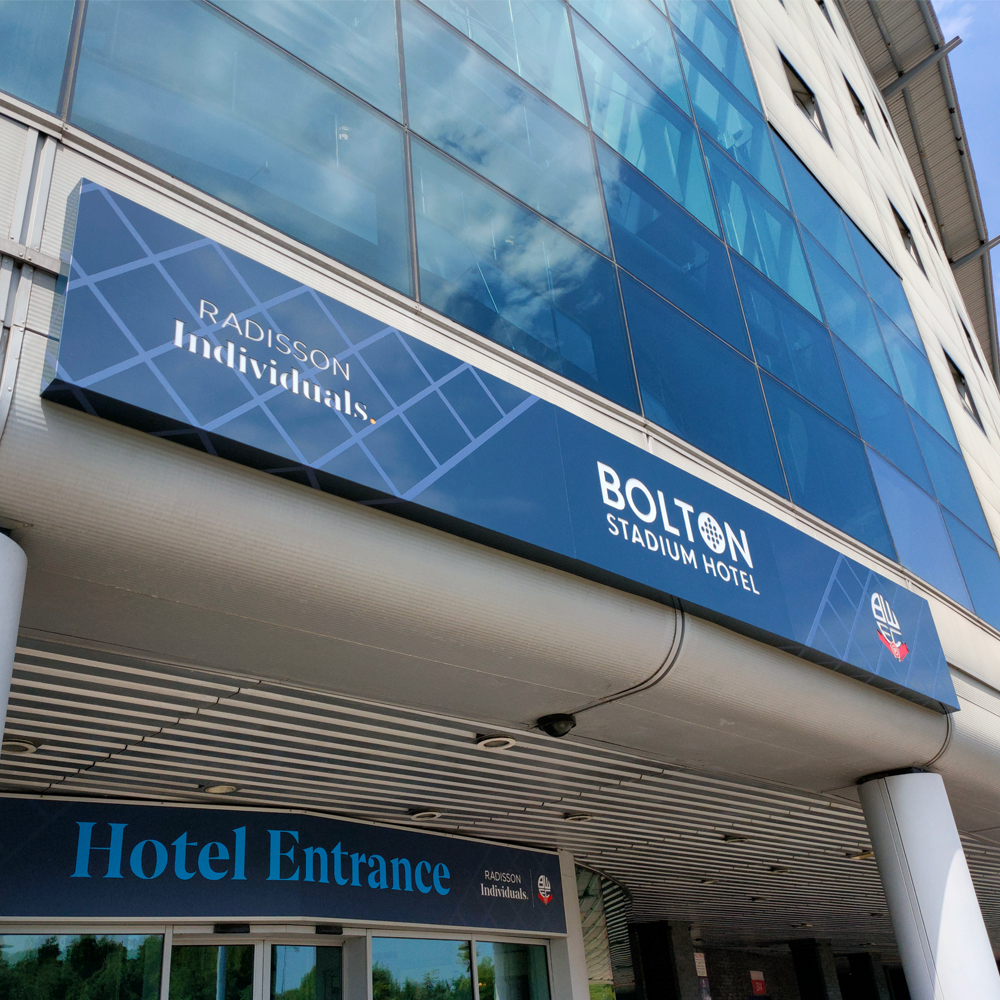 Aluminium Sign Tray with Vinyl Graphics