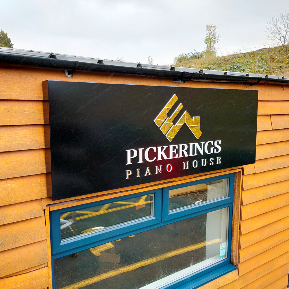 Aluminium Sign Tray with Acrylic Push-Through Lettering