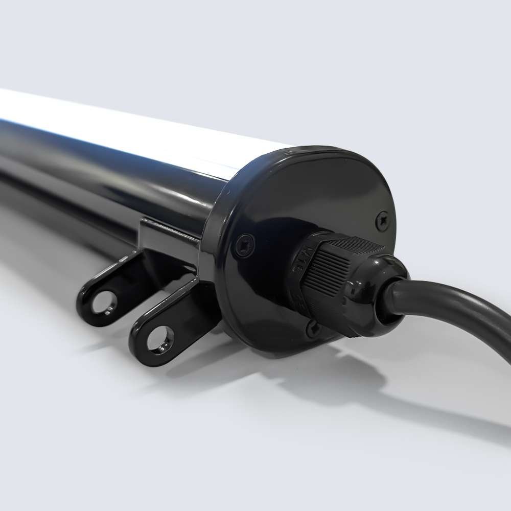 Black trough light exit cable