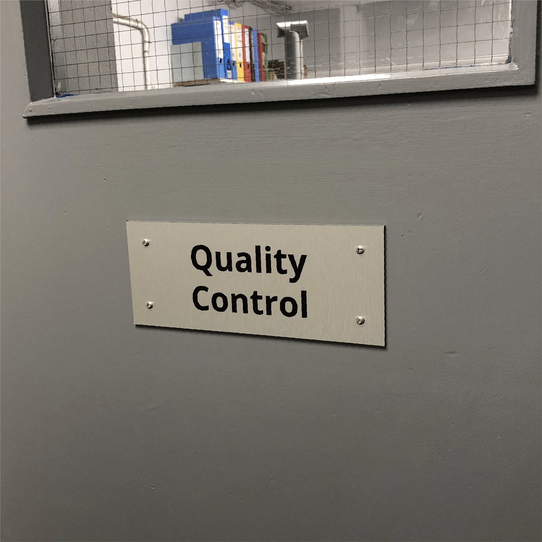 Printed Brushed Aluminium Sign with Drill Holes