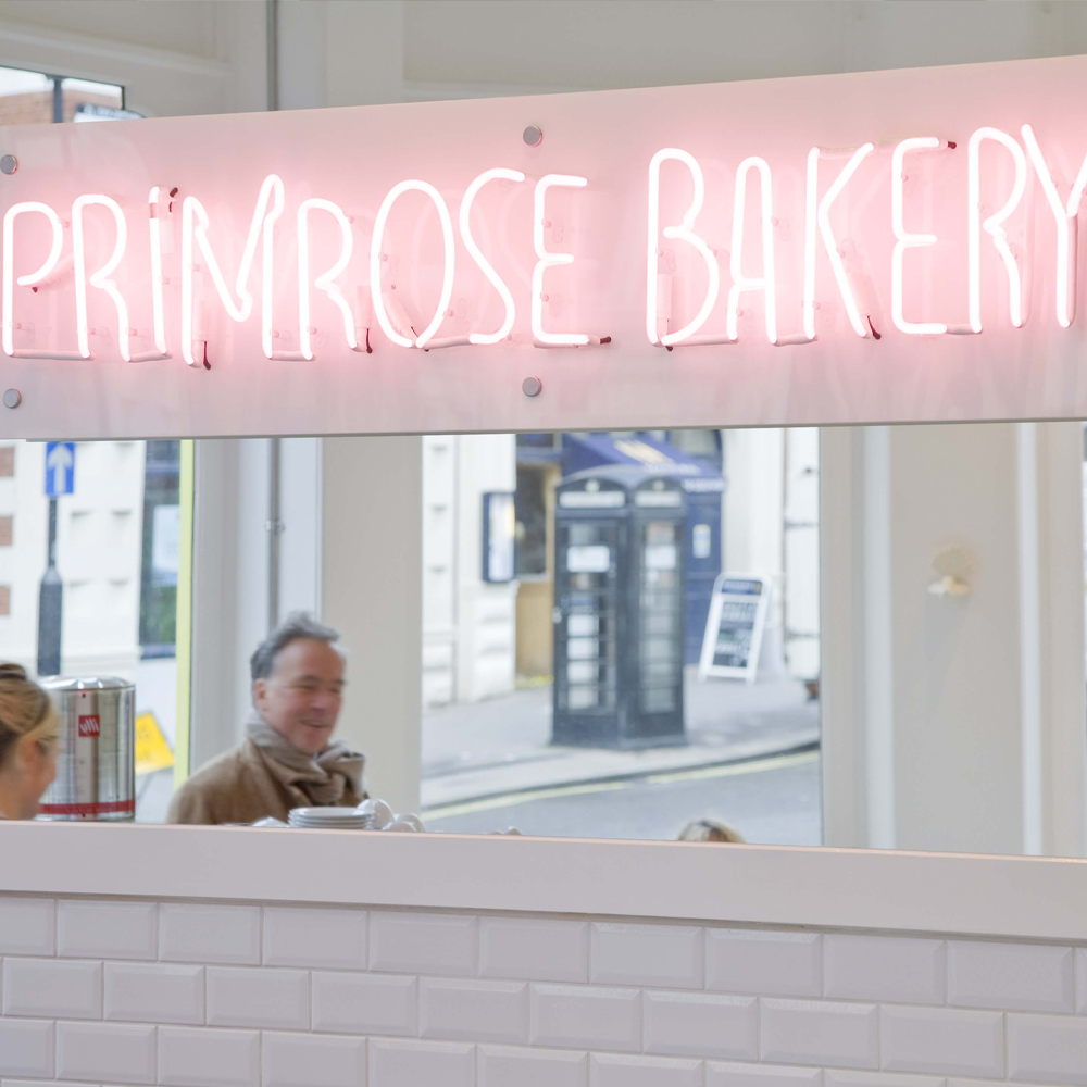 Pink Neon Sign fixed to Custom White Panel