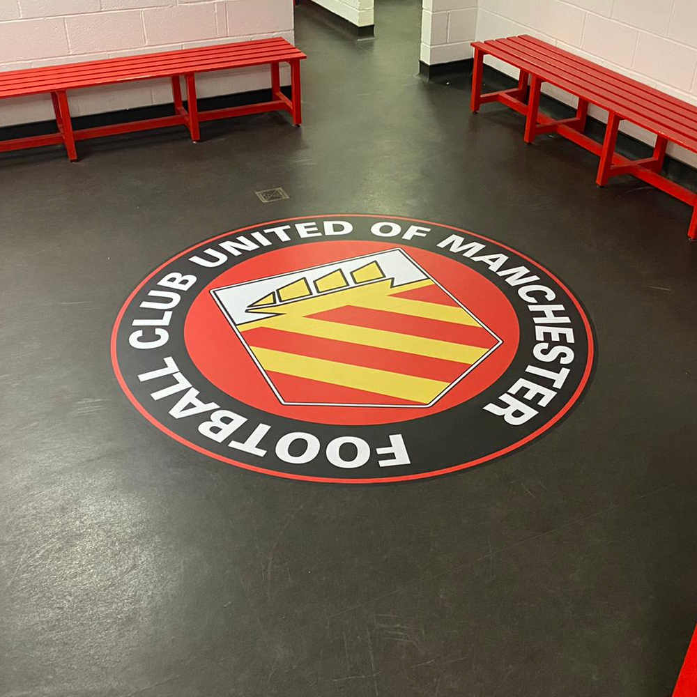 Cut to Shape Floor Branding on Flat Surface Vinyl