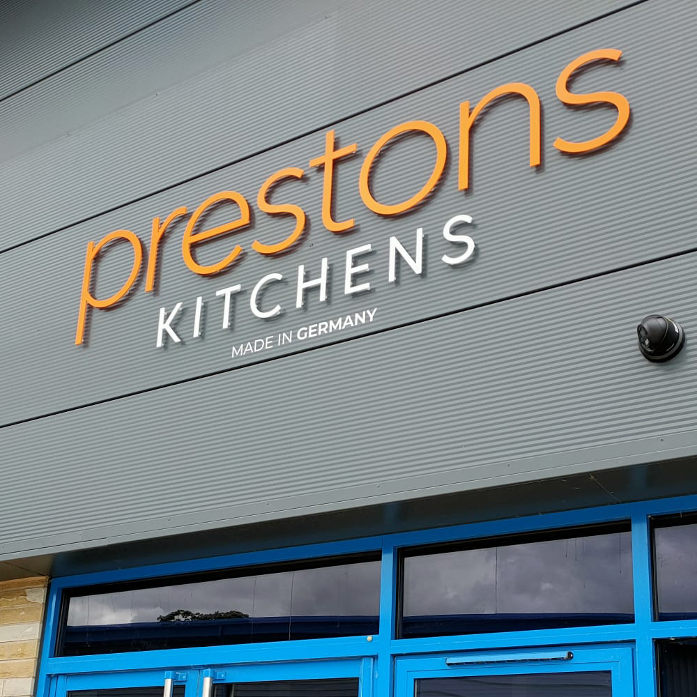 Flat Cut Letters with Raised Locators