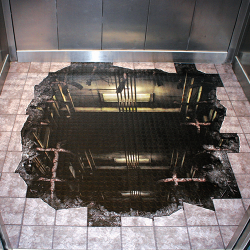 Cut to Size Floor Branding on Flat Surface Vinyl