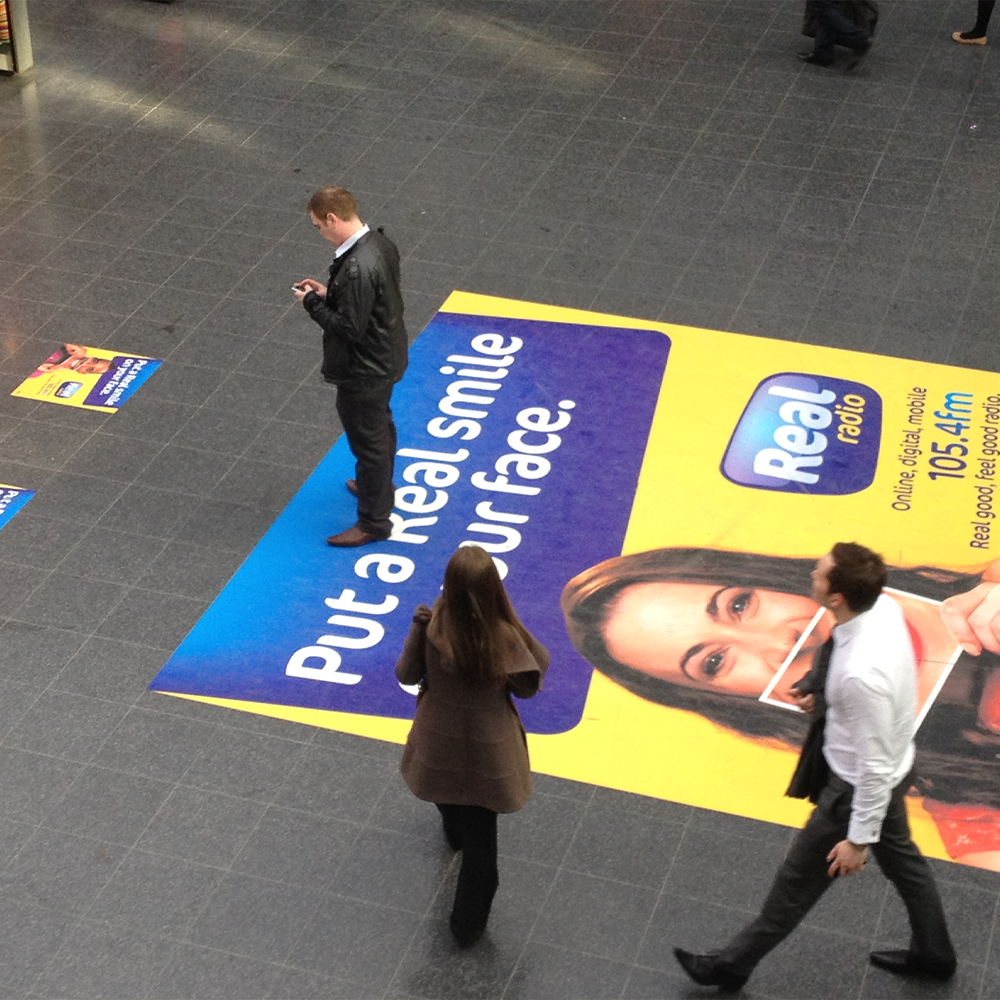 Cut to Size Floor Branding on Rough/Textured Vinyl