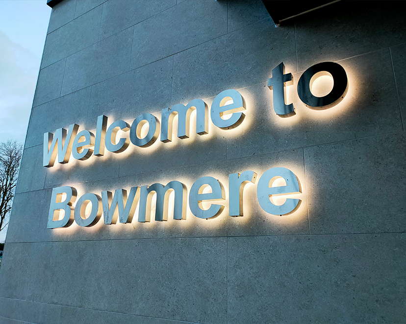 Halo Illuminated 3D Letters made from Polished Stainless Steel