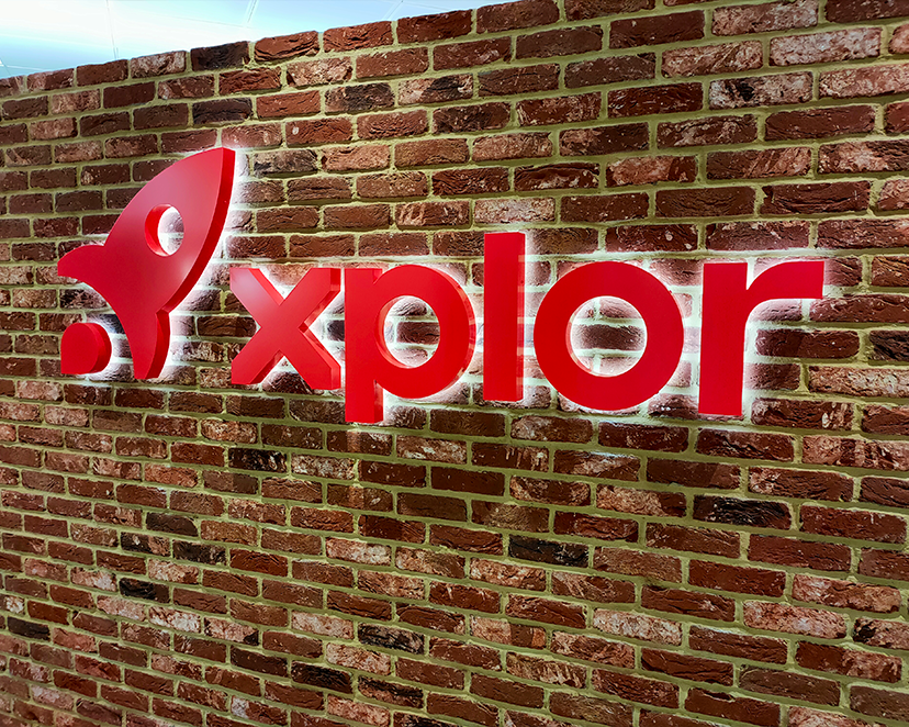 Halo Illuminated 3D Letters with RAL Coloured Red Metal