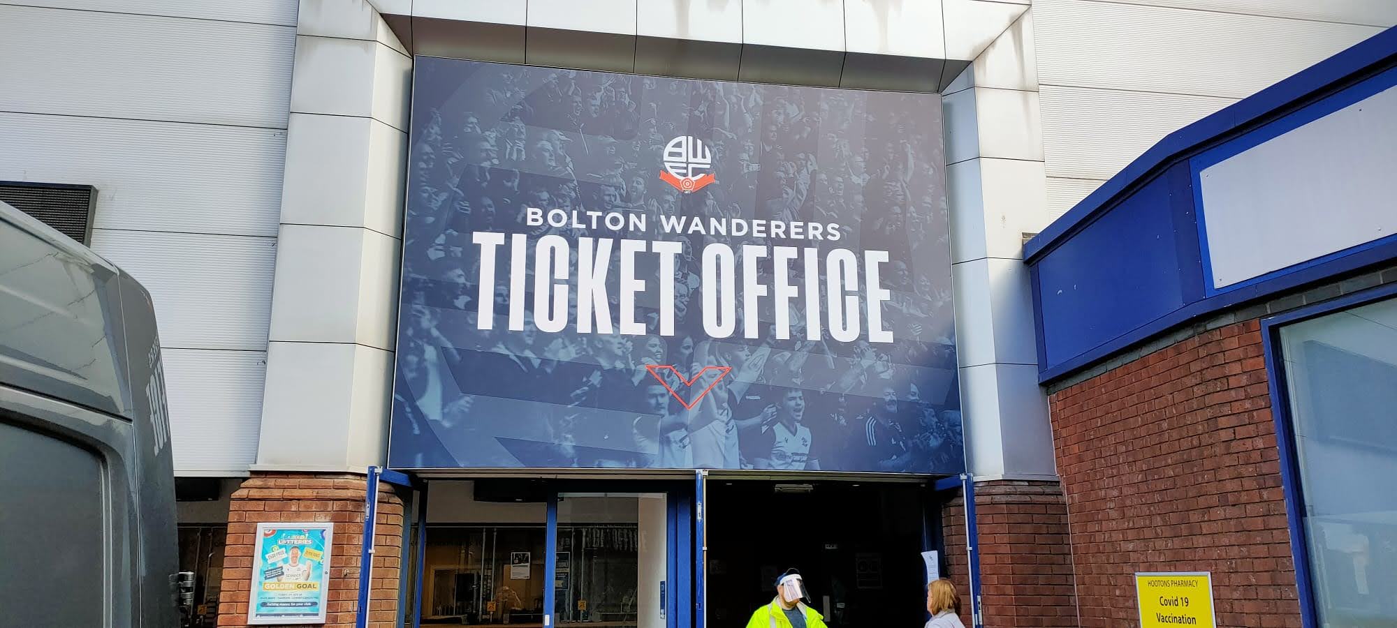 Flex Face Sign Installed at Bolton Wanderers
