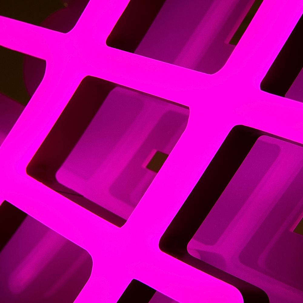 Pink LED Neon Effect Sign with No Backing Tray