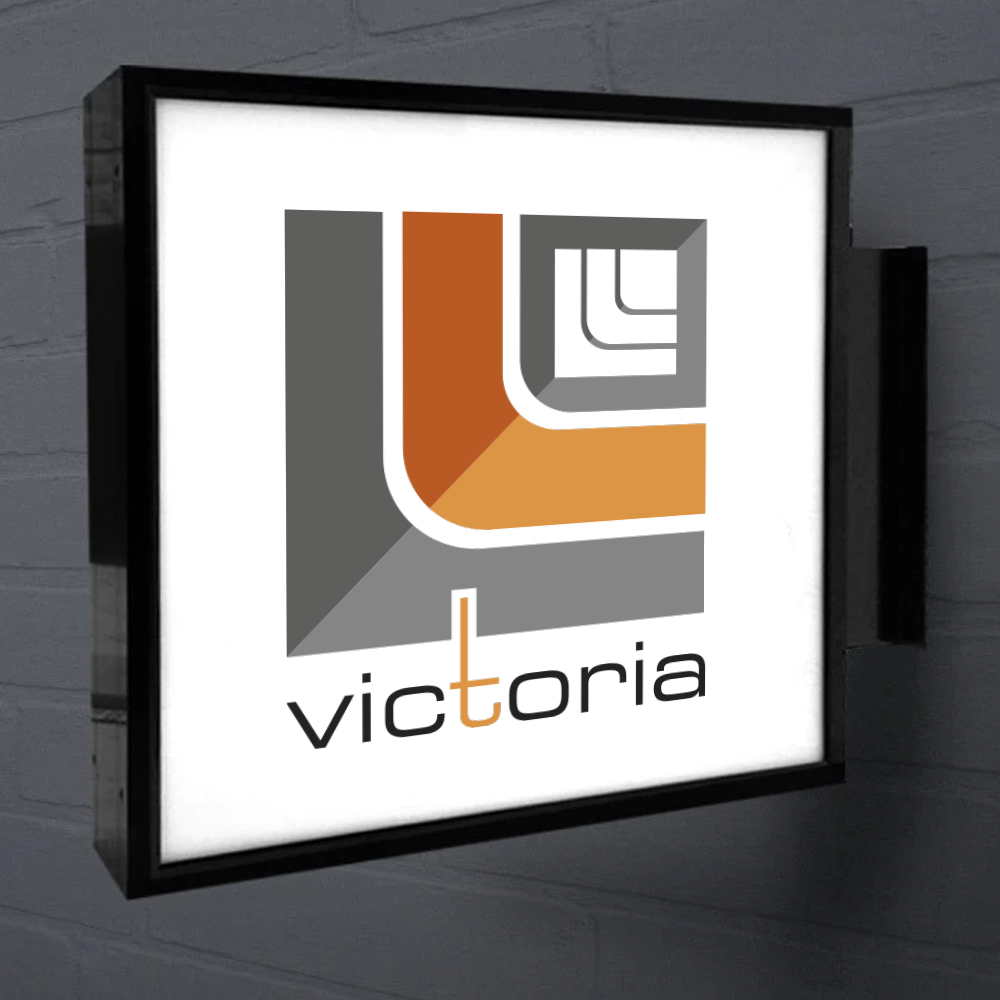 RAL Coated Black Projecting Lightbox