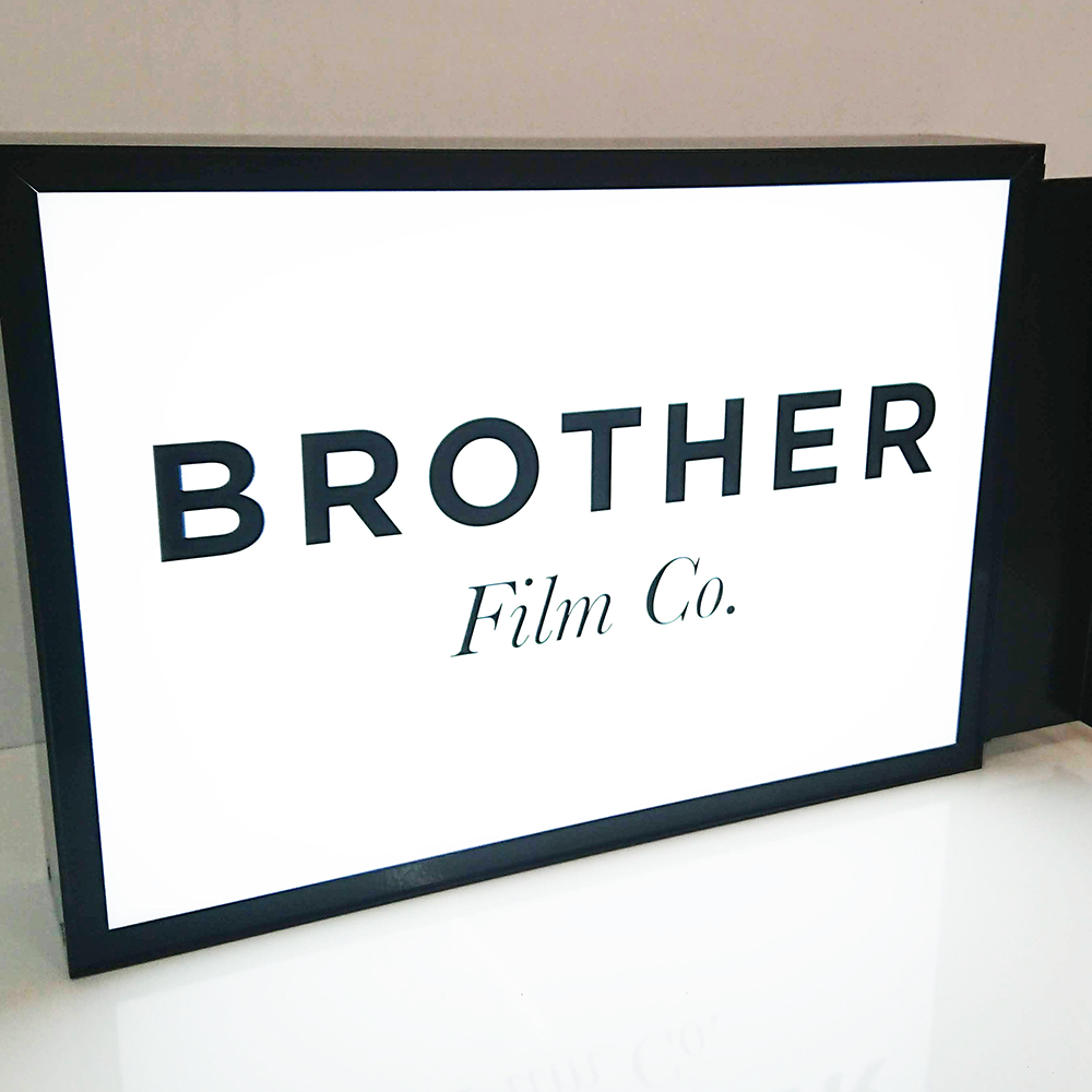 RAL Coated Black Projecting Lightbox