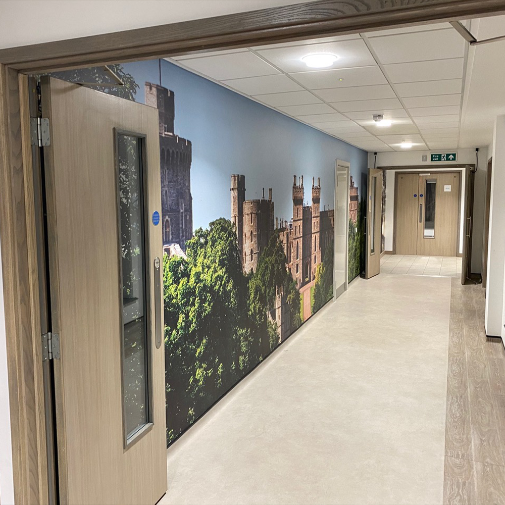 Building Corridor Wall Canvas