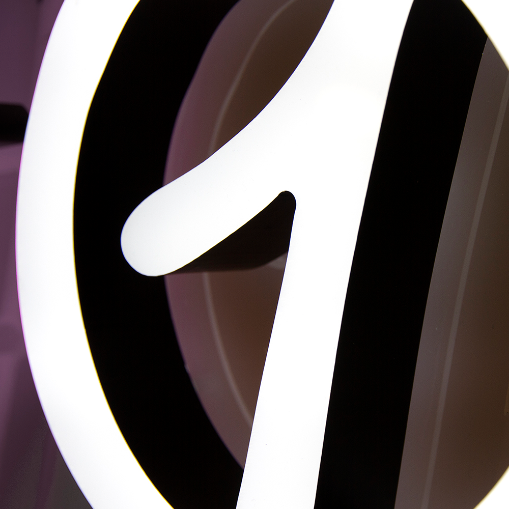 White LED Neon Effect Sign with No Backing Tray