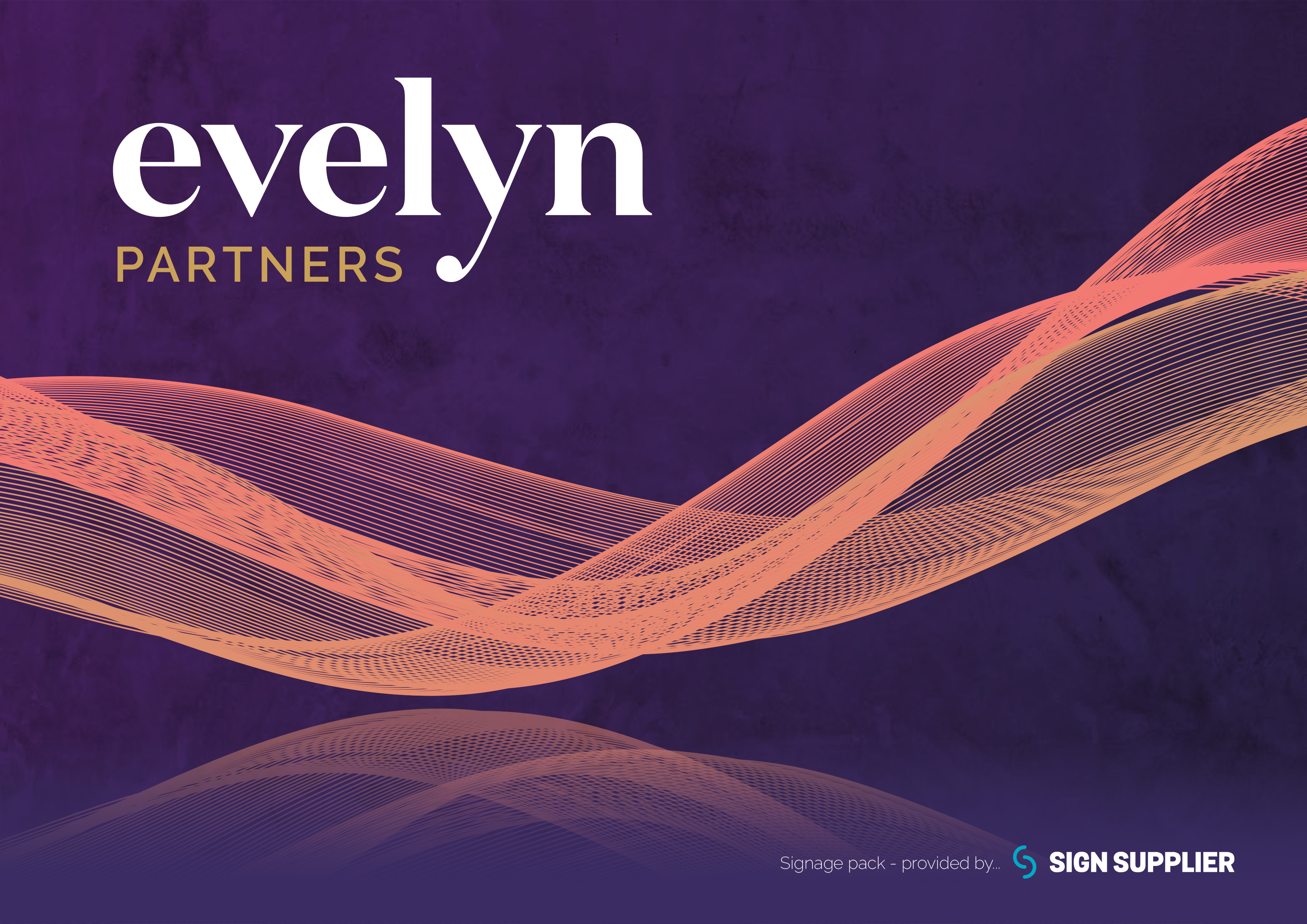 Signage design proof for Evelyn Partners
