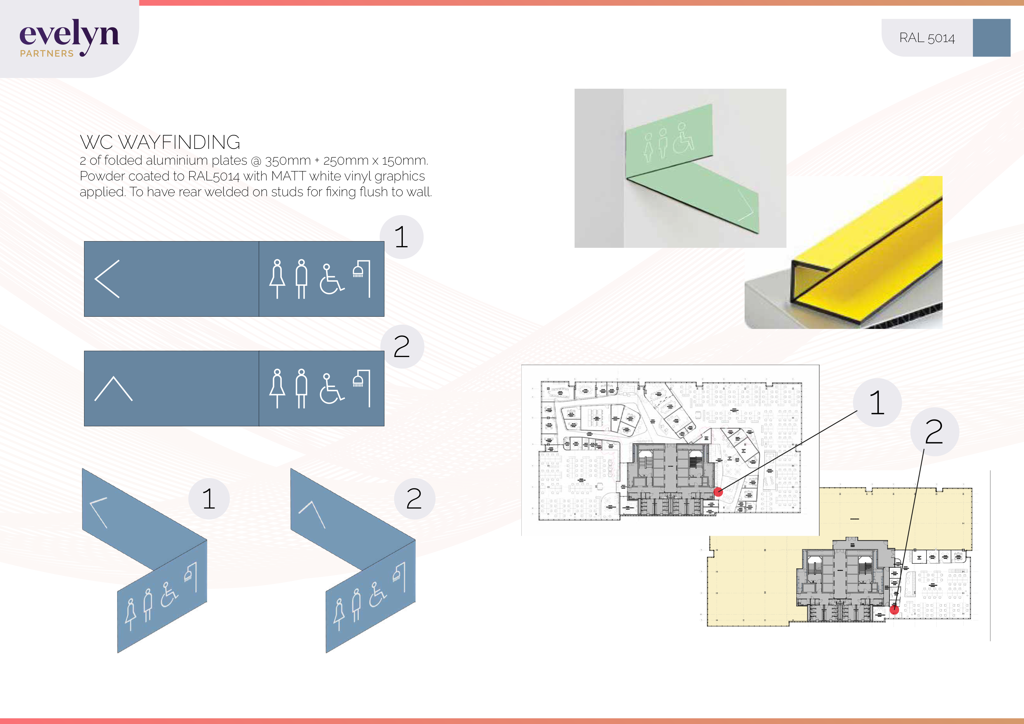 Signage design proof for Evelyn Partners