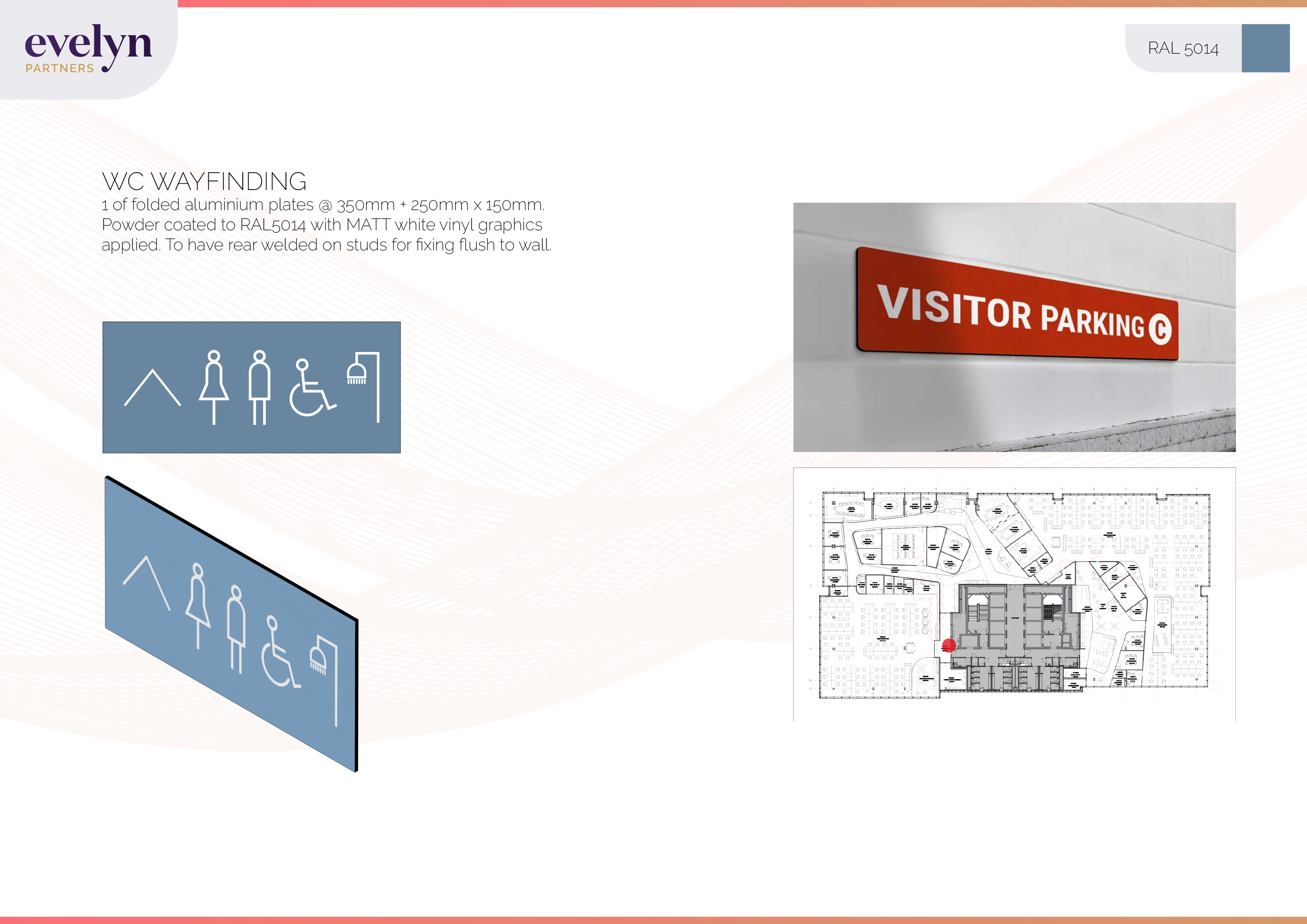 Signage design proof for Evelyn Partners