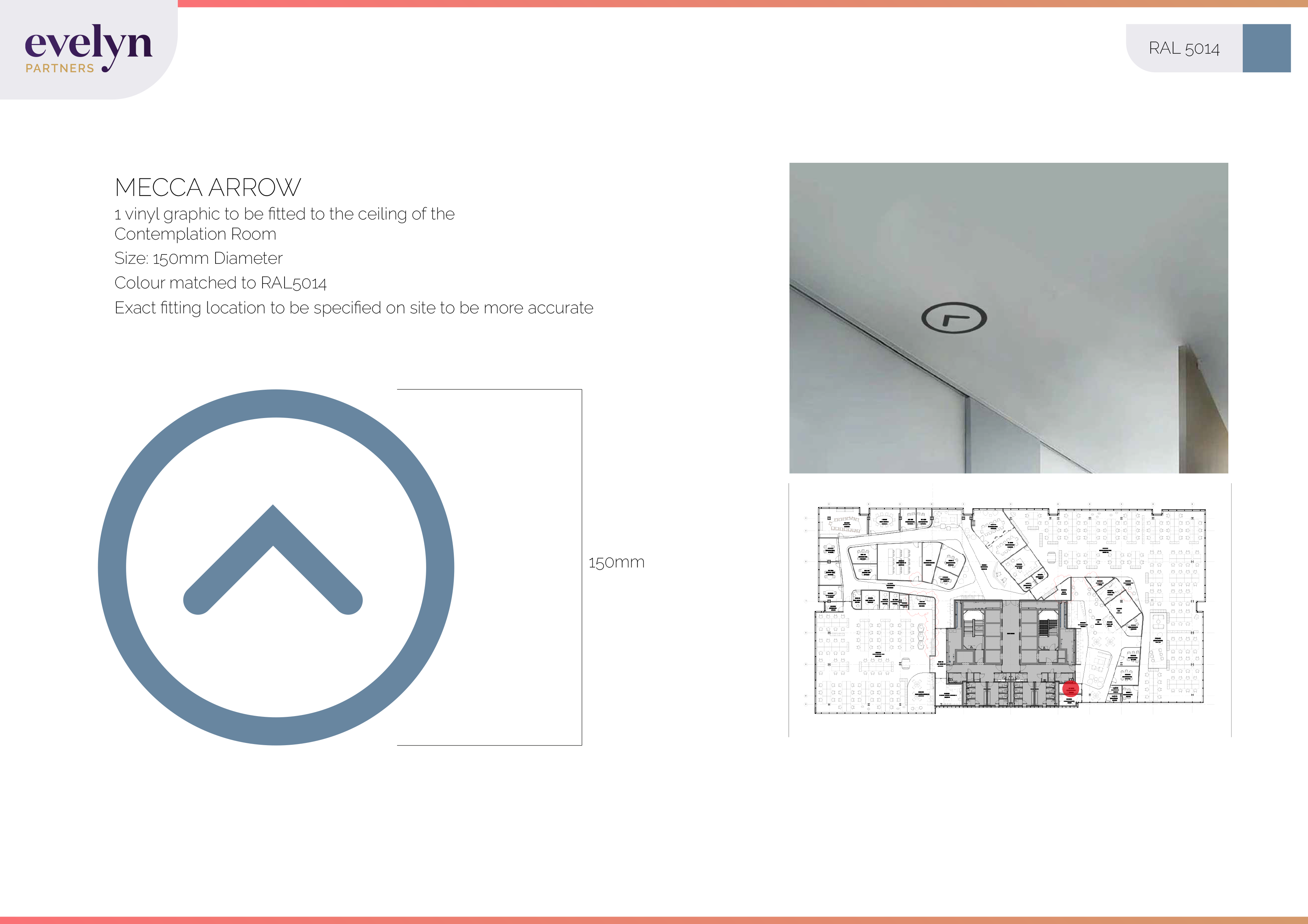 Signage design proof for Evelyn Partners