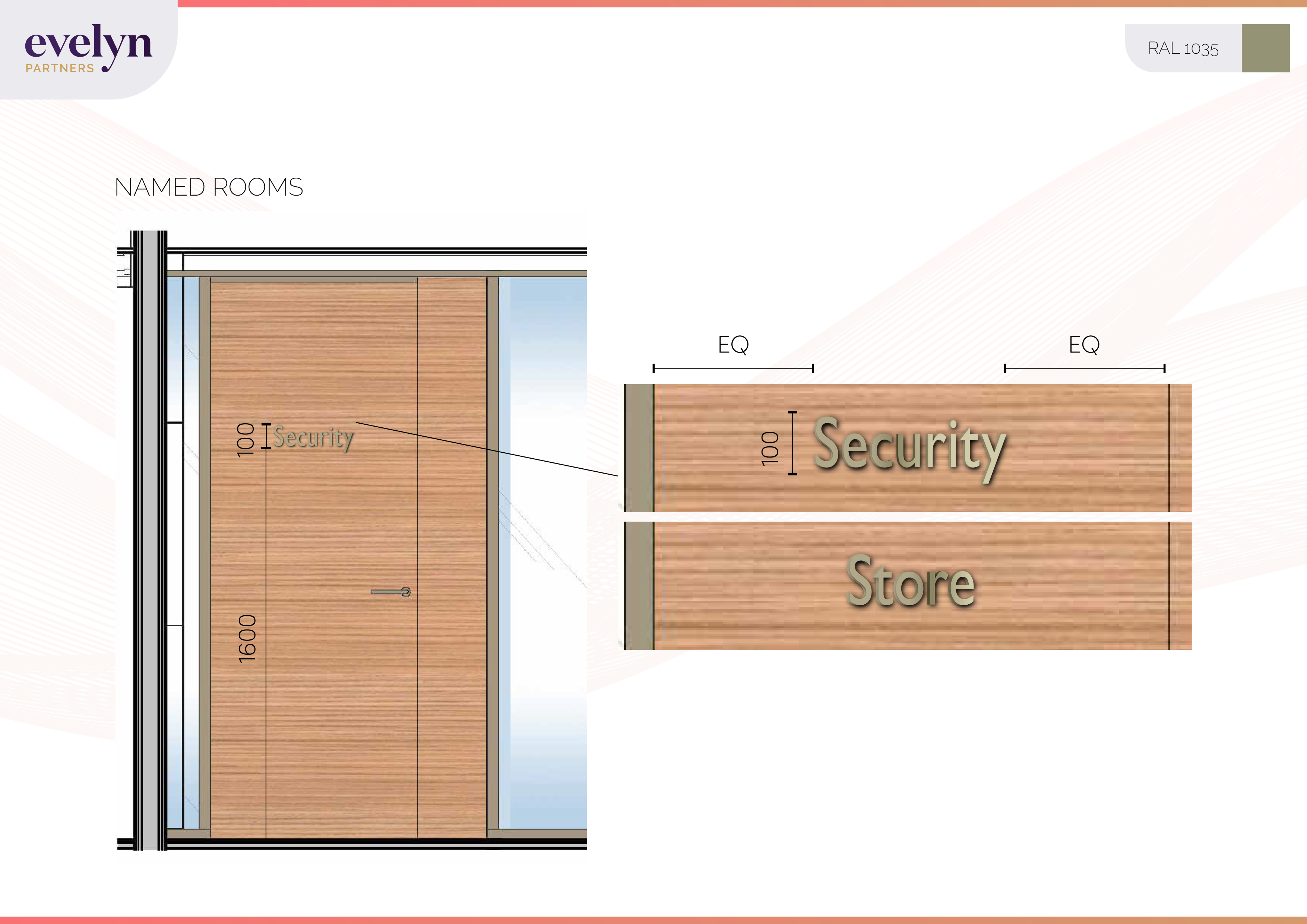 Signage design proof for Evelyn Partners