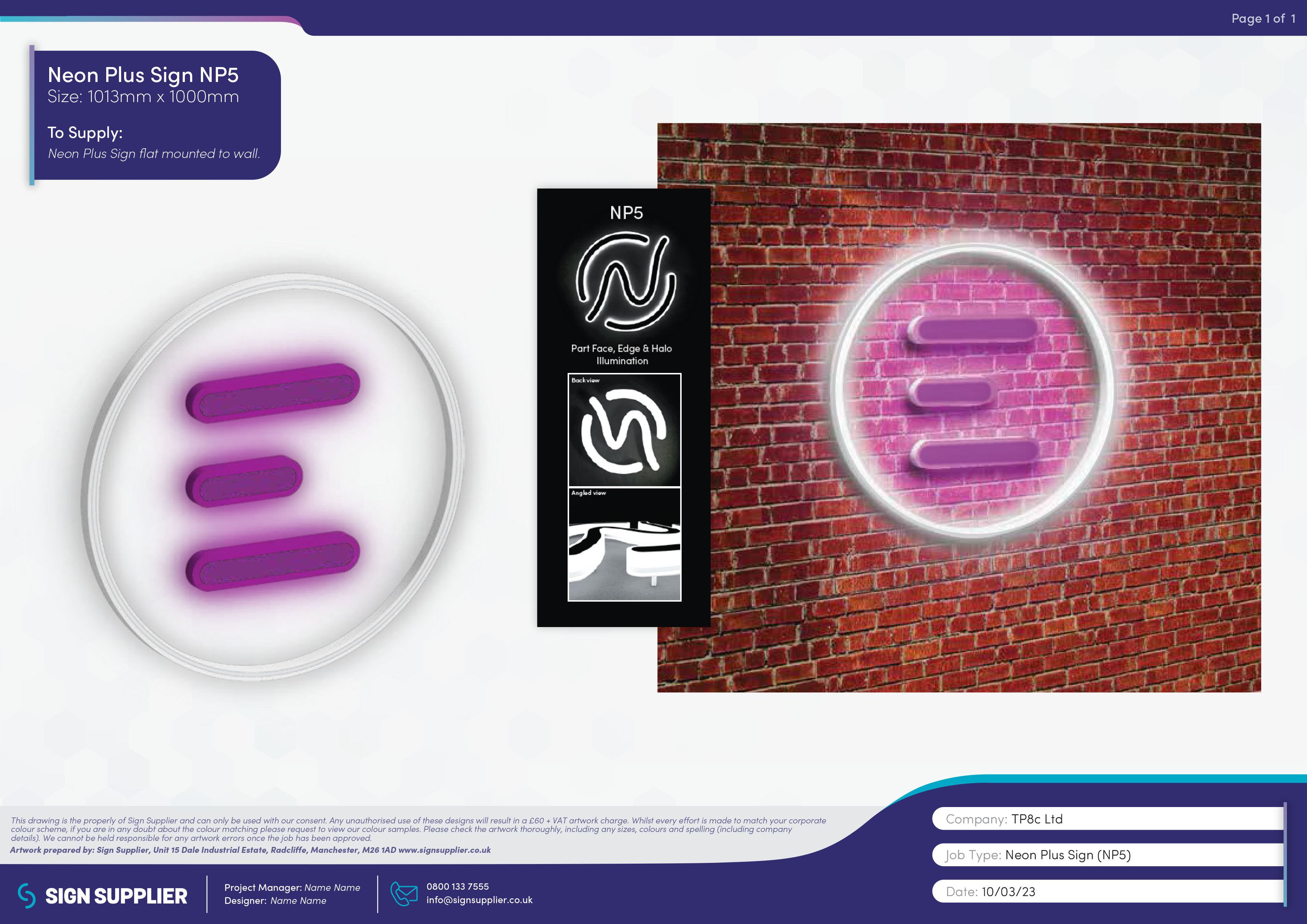 Signage design proof for Evolve